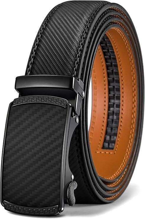 Men's Leather Belt Automatic buckle