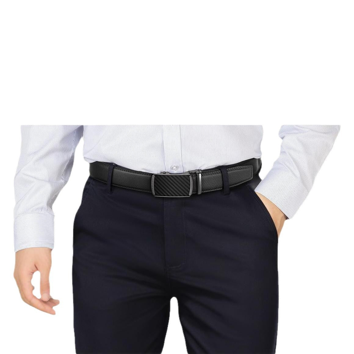 Men's Leather Belt Automatic buckle